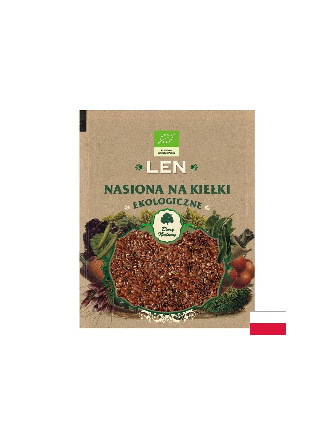 Laneno seme za kalčke Bio, 30 g <tc>Dary Natury</tc>