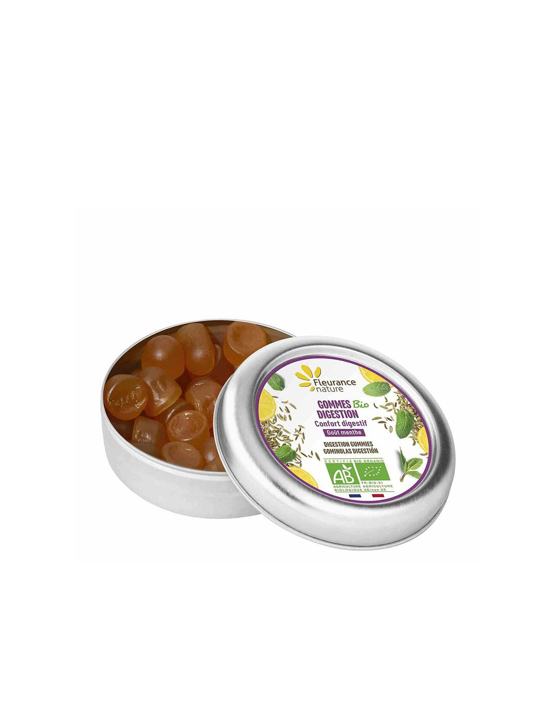 Poprova meta in limonin olj in ekstrakt koromača - prebava - Podpora za prebavne trakta, želejeve tablete, 30g floriranja.