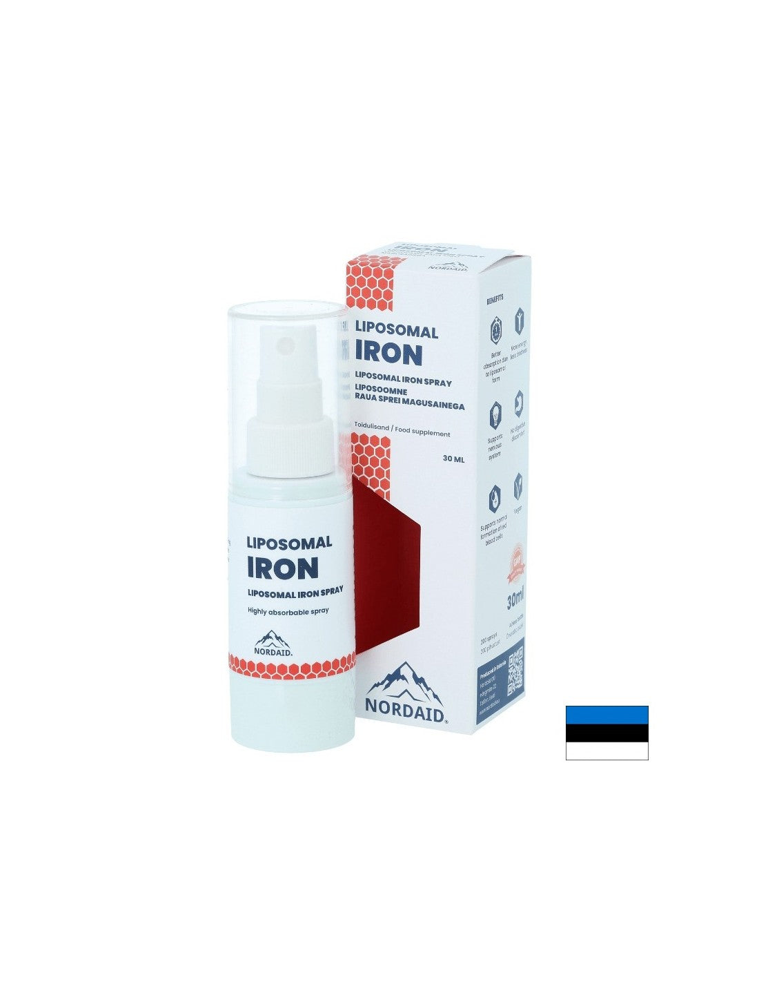 Liposomsko železo z visoko absorpcijo - anemija in utrujenost, ustno razpršilo, 30 ml, 200 razpršilcev