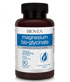 Magnesium Bis-glycinate 200 mg / 90 Caps - Nutra Best Europe