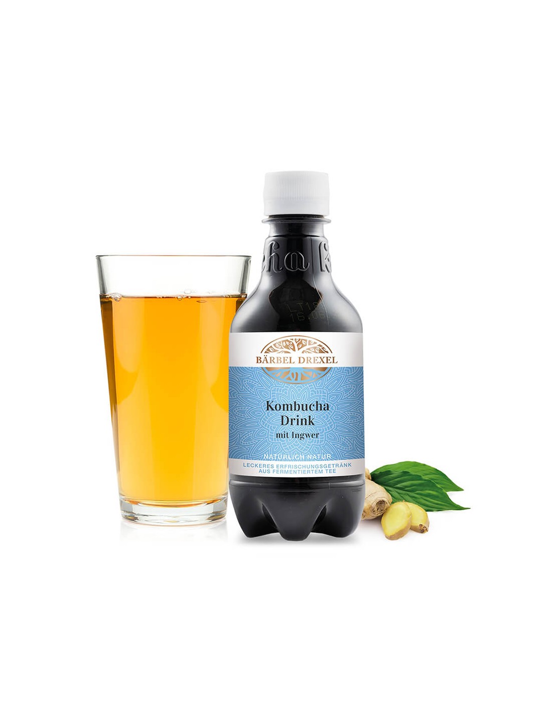 Kombucha in ingverjev sok - zdravje želodca, jeter in srčno -žilnega sistema, 330 ml.