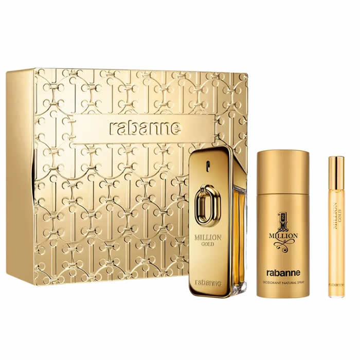 Rabanne milijon Gold eau de parfum intenzivno razpršilo 100 ml set 3 kose