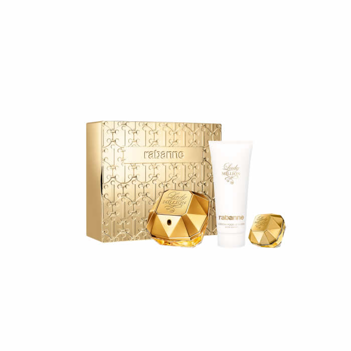 <tc>PACO RABANNE</tc> Lady Million Eau De Parfum v spreju, 80 ml, komplet 3 kosov