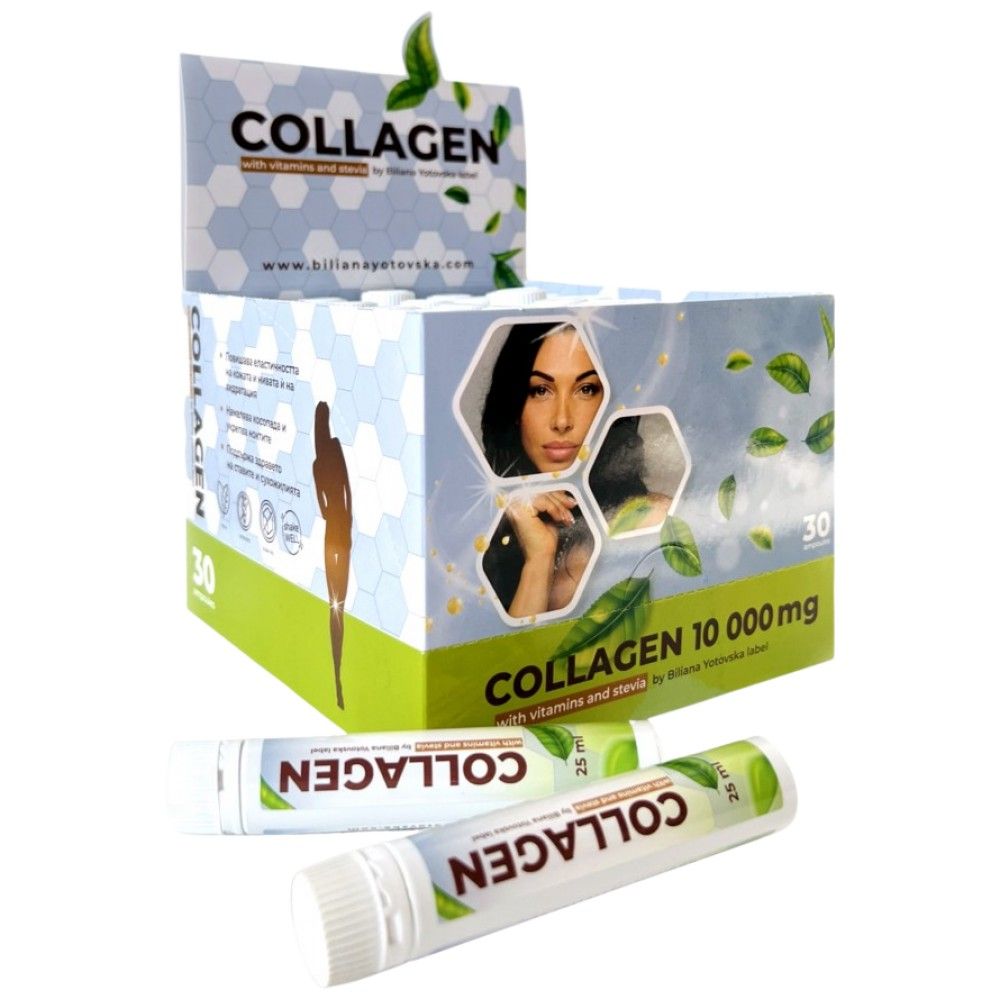 Kolagen 10.000 mg + vitamini in stevia - 30 x 25 ml