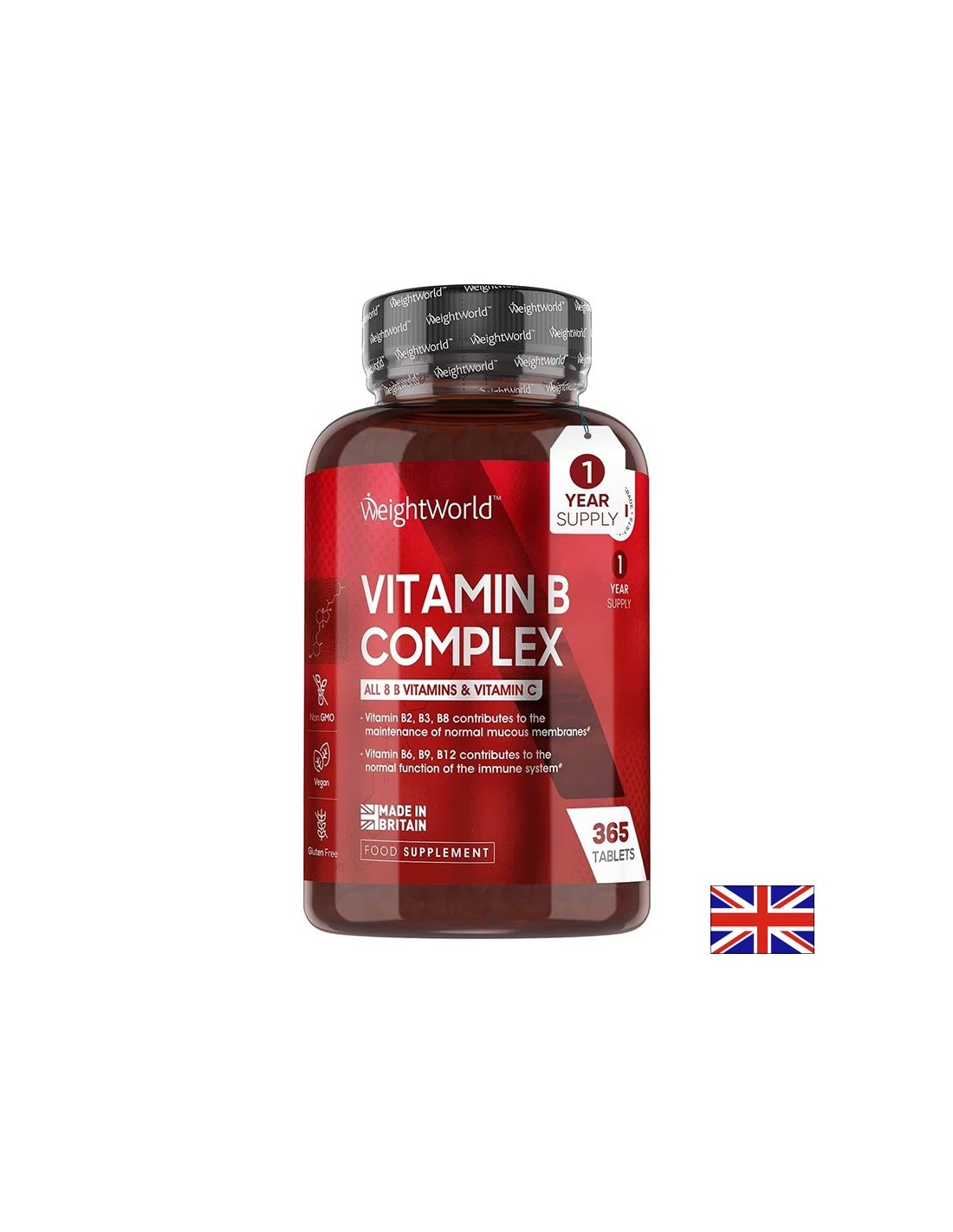 Imunost in energija - vitamin B -kompleks + vitamin C, 365 tablete - kompleks vitamina B