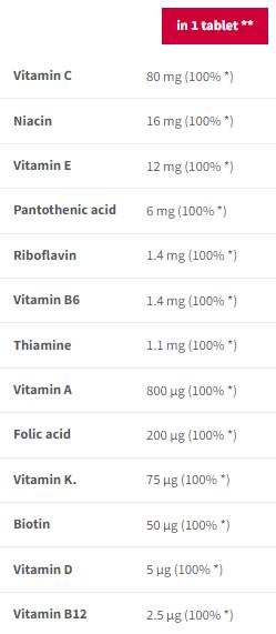 Multivitamin Sport Endurance | Šumeča - 20 topnih tablet