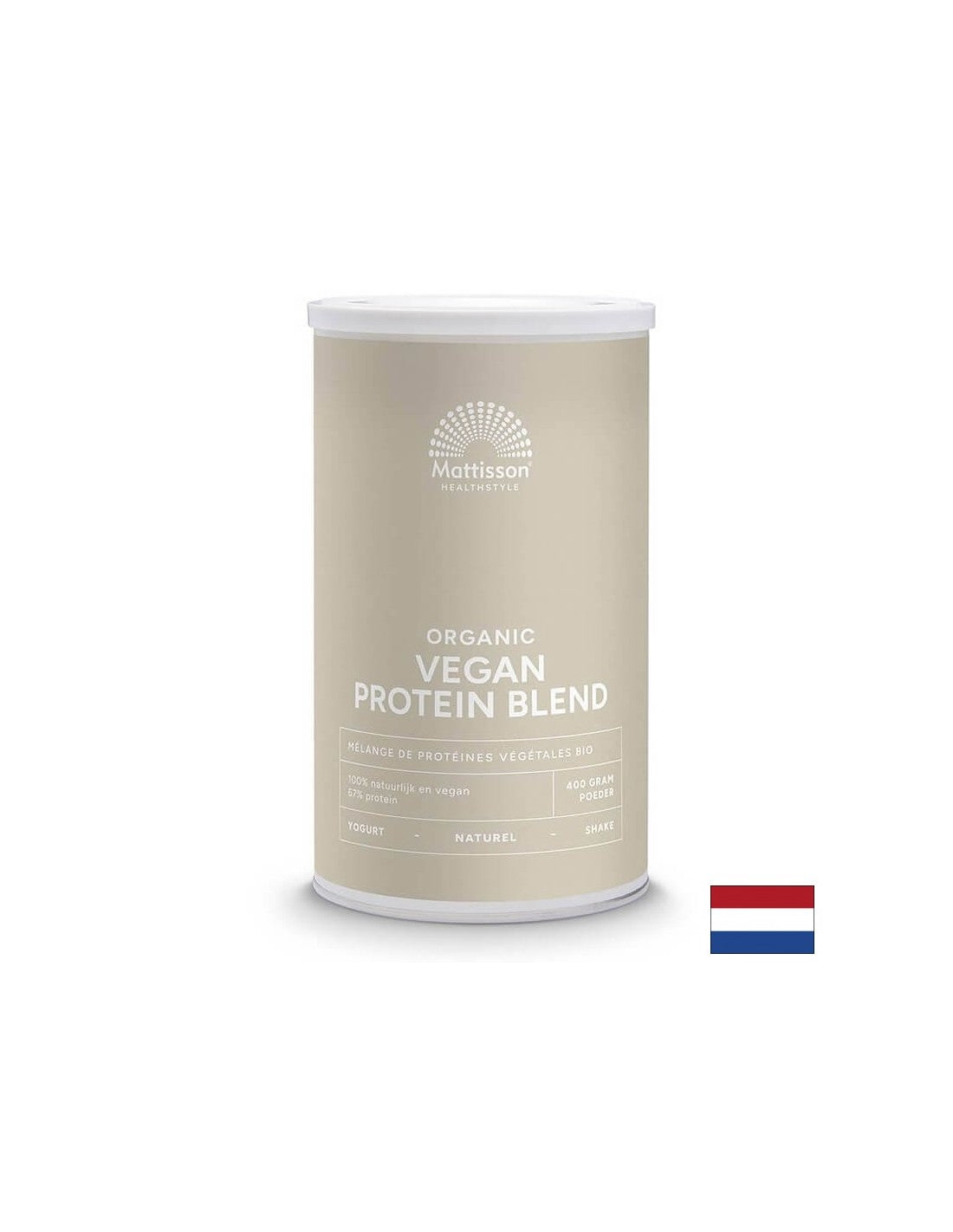 Rastlinske beljakovine (iz graha, riža, konoplje, mandljev, buče, sacha inchi in sončnice), organske, 400 g v prahu <tc>Mattisson Healthstyle</tc>