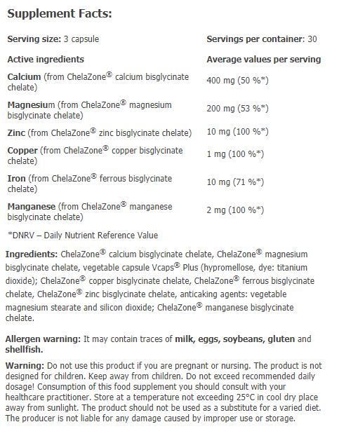 Chelazone® Multichel® Complete 6 bisglycinat Chelate / 90 VCAPS