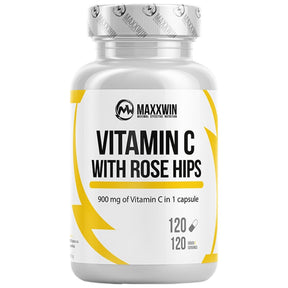 Vitamin C 900 mg | with Rose Hips - 120 capsules - Nutra Best Europe