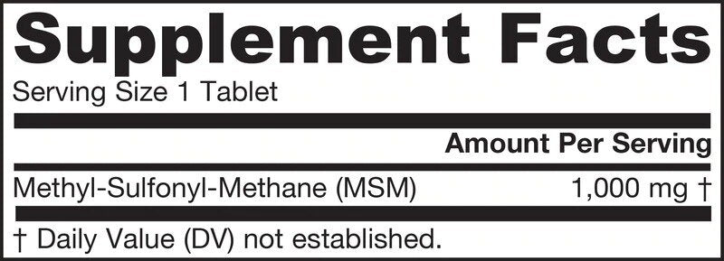 MSM 1000 mg - 120 tablet