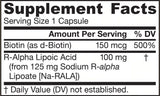 R -alfa lipojska kislina + biotin - 60 kapsul