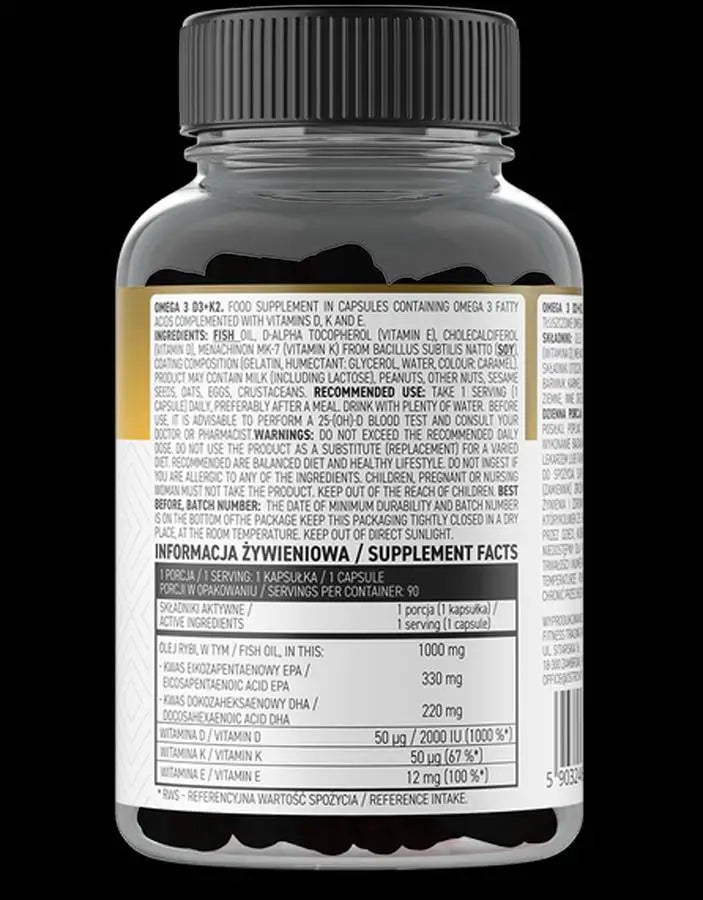 <tc>OstroVit</tc> Omega 3 / D3 + K2 - 90 gel kapsul