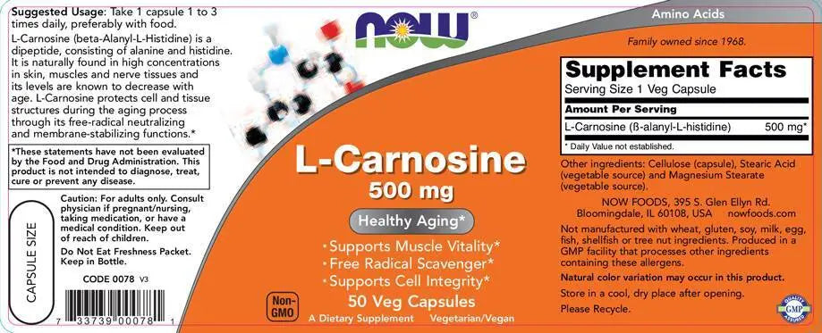 L -karnozin 500 mg - 100 kapsul