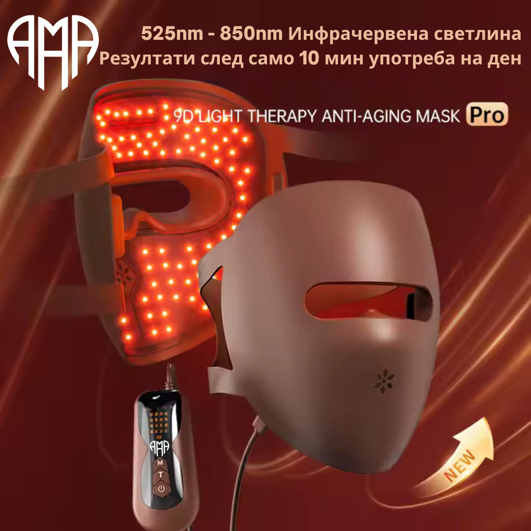 4d LED obrazna maska ​​s terapijo s fotonom - 82 LED x 4 Vrste svetlobe