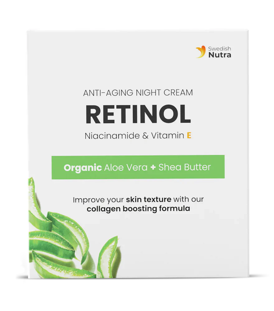 Nočna krema z retinolom, hialuronom in kolagenom 50 ml <tc>Swedish Nutra</tc>