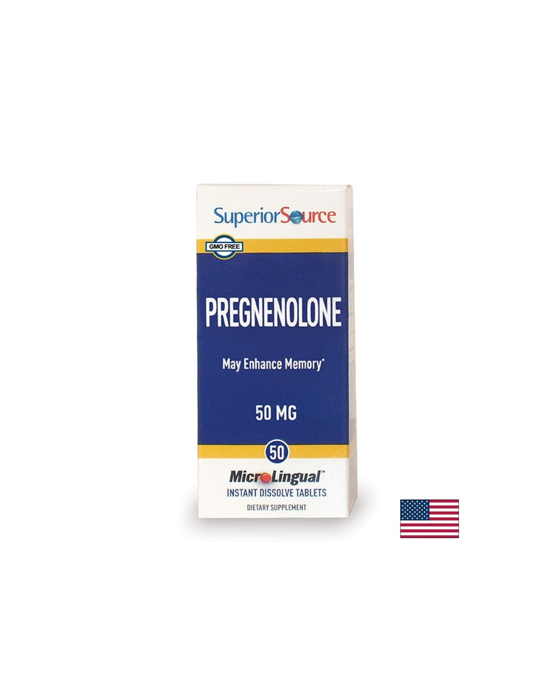 Spomin in koncentracija - Pregnenolon, 50 mg x 50 sublingvalnih tablet <tc>Superior Source</tc>