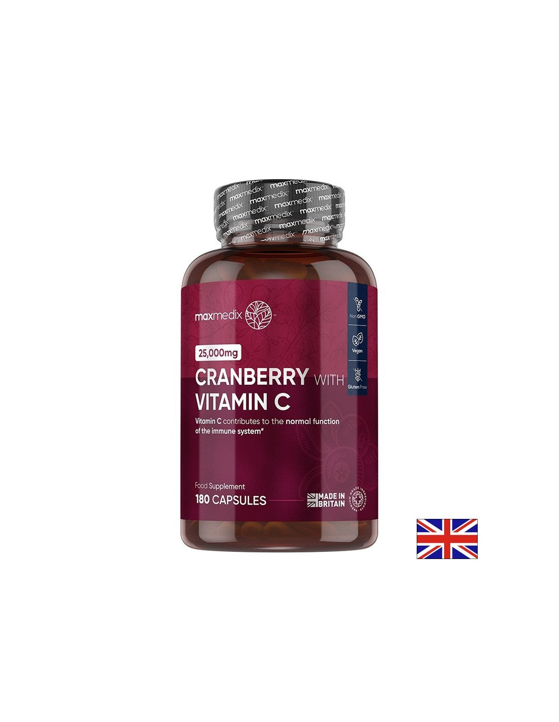 Zdravje urina - brusnična 500 mg + vitamin C 100 mg, 180 kapsul