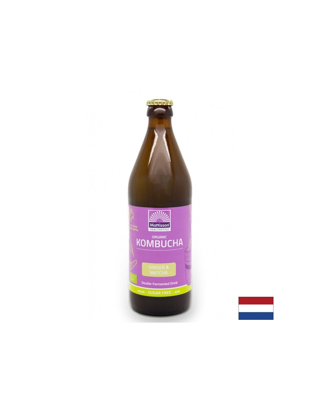 Kombucha z Ginger & Matcha Bio, 500 ml