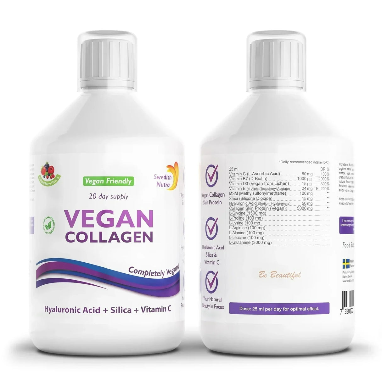 Tekoči veganski kolagen 5000 mg x 500 ml
