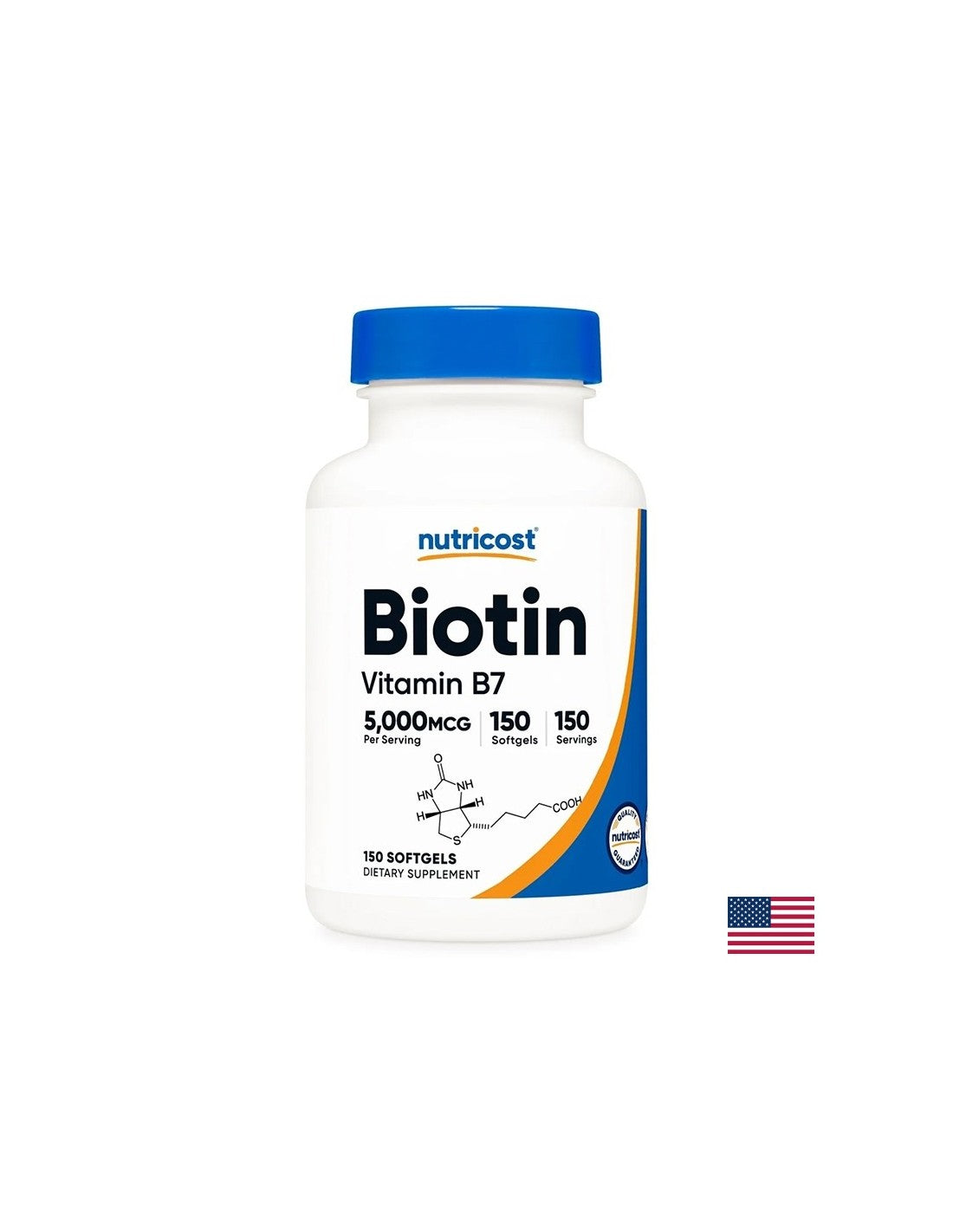 Lasje, koža in nohti - biotin, 5000 µg x 150 kapsul softgela
