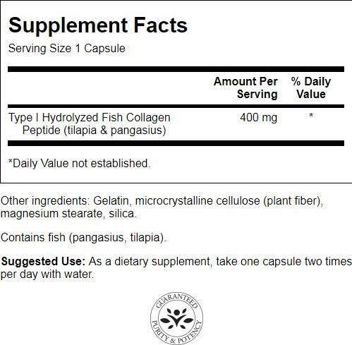 Hidrolizirane ribje kolagene tipa 1 60 kapsul