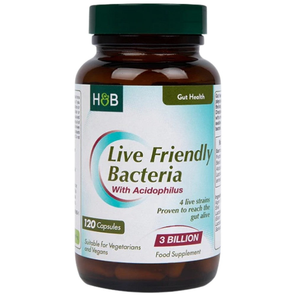 Live Friendly Bacteria | Z acidofilom 3 milijarde - 120 kapsul