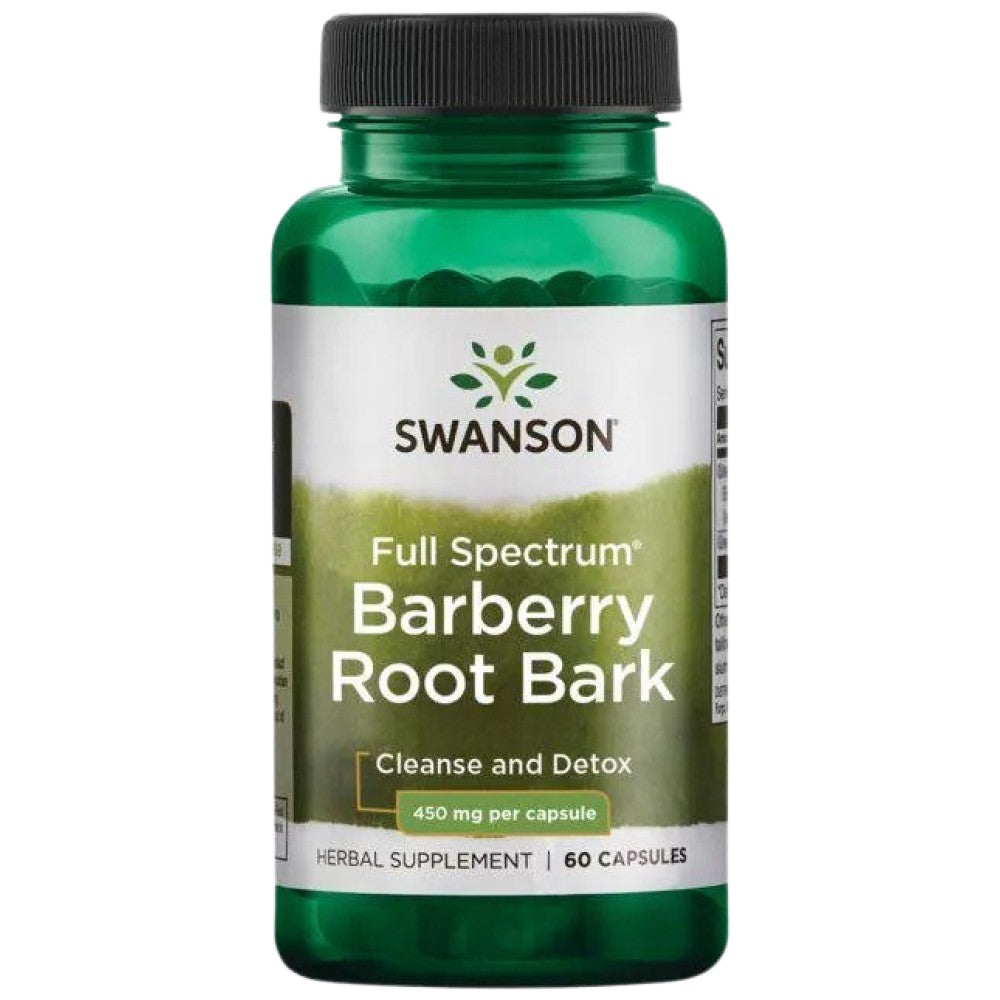 Celoten spekter Barberry koreninsko lubje 450 mg 60 kapsul