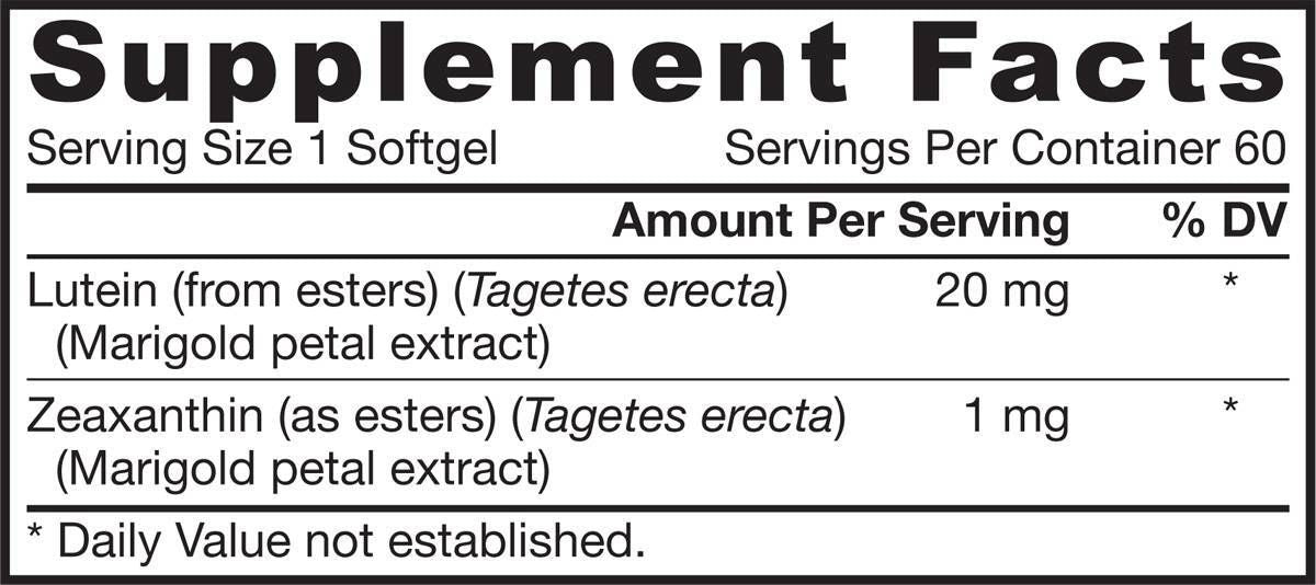 Lutein 20 mg - 120 softgelov