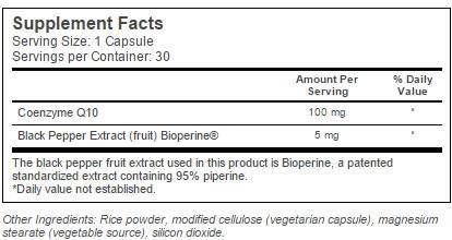 Najboljši CoQ10 z bioperinom 100 mg - 120 kapsul