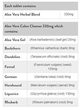 Aloe vera črevesa čiščenje 330 mg - 120 tablet