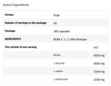 BCAA 2: 1: 1 1000 XTRACAPS - 360 kapsul