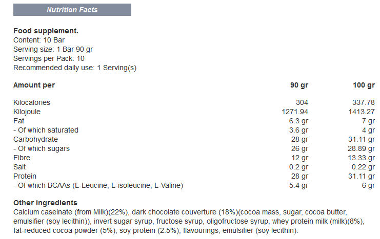 Super mass Gainer Bar /10 x 90G (polje)