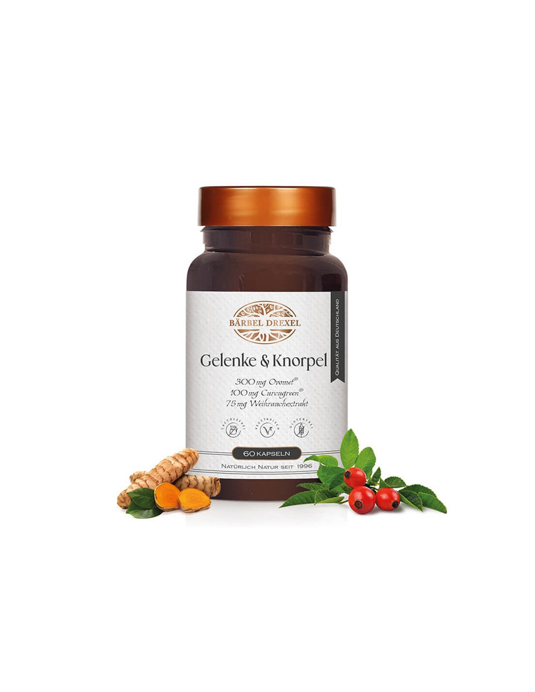 Formula za sklepe s kolagenom, elastinom, vitamini in zelišči - Proti bolečinam in vnetjem, 60 kapsul <tc>Bärbel Drexel</tc>