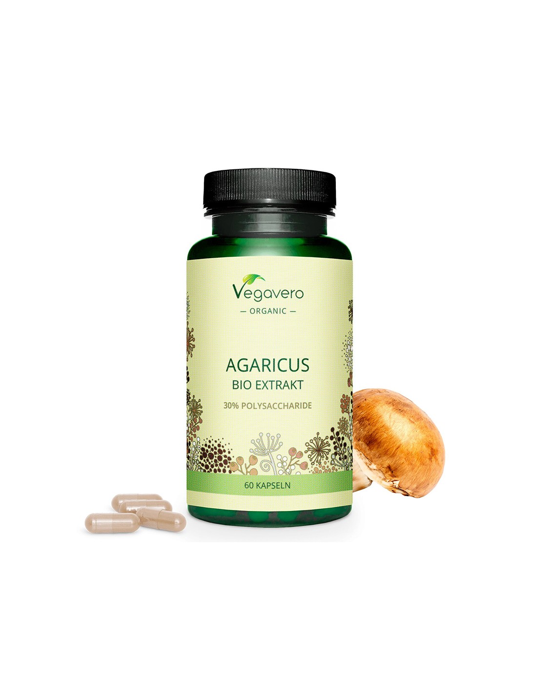 Naravni imunomodulator - Bio Agaricus (izvleček), 60 kapsul <tc>Vegavero</tc>
