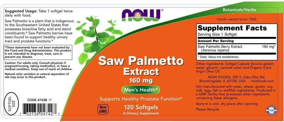 SAG PALMETTO EXPRACT 160 mg - 120 gel kapsul