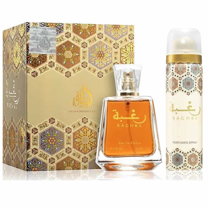 <tc>LATTAFA</tc> RAGHBA PARFUMSKA VODA SPRAY 100ML + RAGHBA PARFUMIRANI SPRAY 50ML