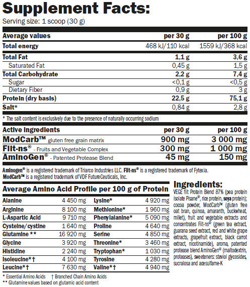 Vegefiit protein - 2,00 kg
