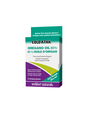 Cold-A-Tak® Oregano Oil Extra Strength / Oregano (oil / 80% carvacrol), 180 mg, 30 softgel capsules - Nutra Best Europe