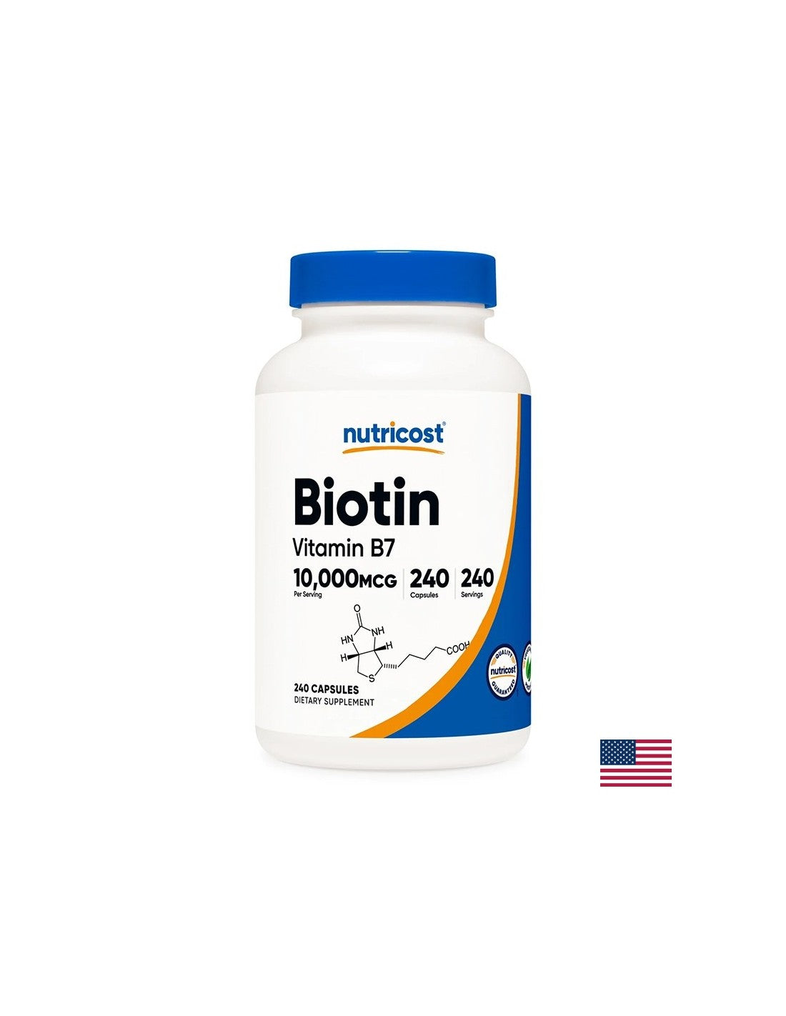 Lasje in koža - biotin (vitamin B7), 10000 µg x 240 kapsul
