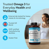 Omega 3 2000 mg /EPA 660 mg, DHA 440 mg/ Čisto ribje olje /240 kapsul, 120 odmerkov/ <tc>Nutravita</tc>