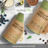 Veganske beljakovine + encimi - 750 g (čokolada) <tc>Nutravita</tc>