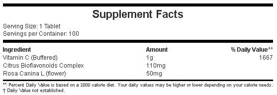 Pufrani vitamin C 1000 mg / 100 zavihkov