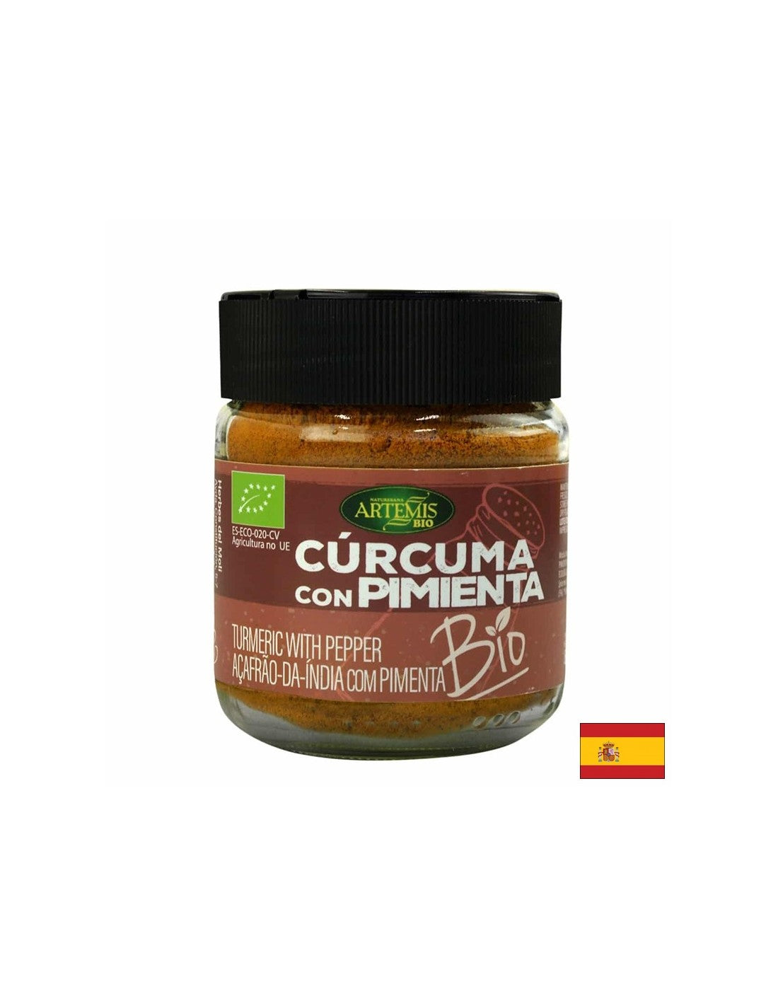 Aromatične organske začimbe - kurkuma in črni poper, 80 g, prah