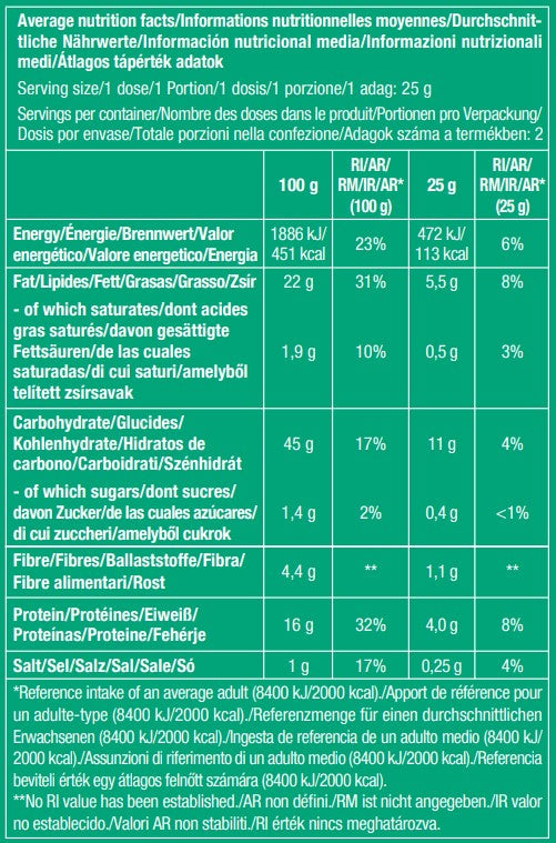 Beljakovinski tortilli čips / 50 g