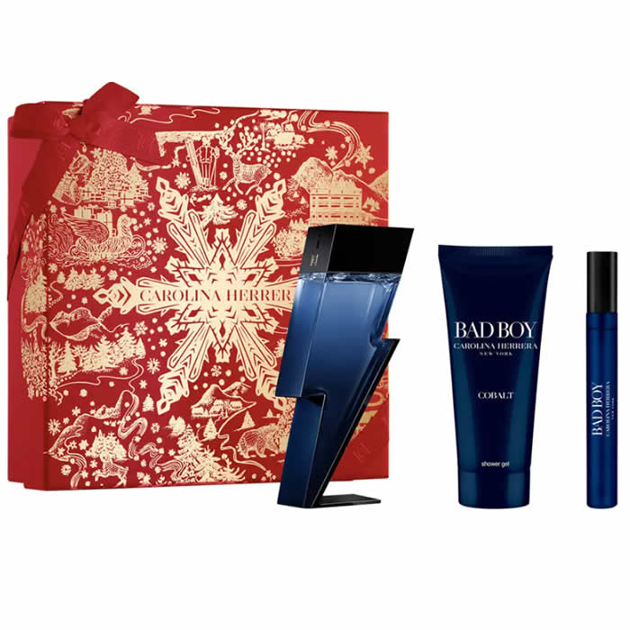 <tc>CAROLINA HERRERA</tc> Parfumska voda Bad Boy Cobalt v razpršilu 100 ml, 3 kosi