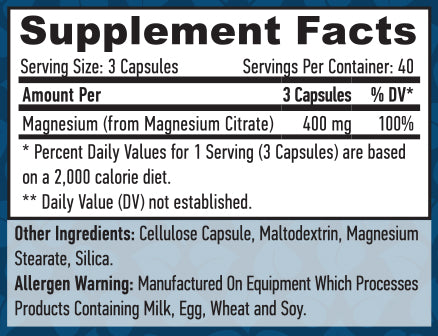 Magnezijev citrat 400 mg / 120 VCAPS