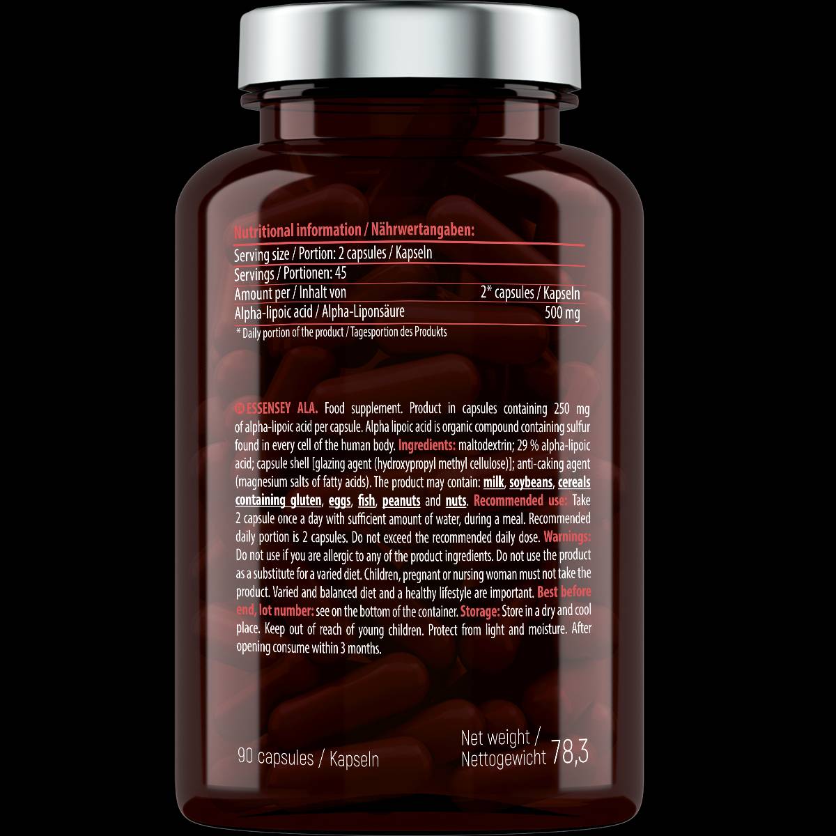Ala | Alfa lipoijska kislina 500 mg - 90 kapsul