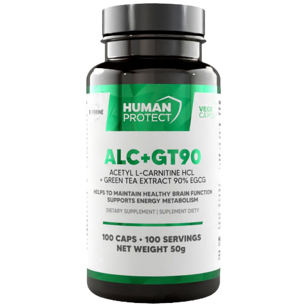 ALC + GT90 | Ekstrakt acetil L -karnitin in zeleni čaj z 90% EGCG - 100 kapsul