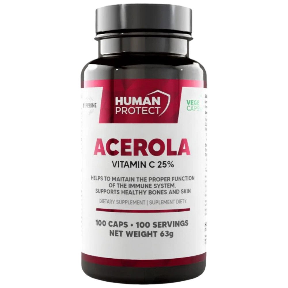 Acerola 500 mg | Naravni vir vitamina C - 100 kapsul