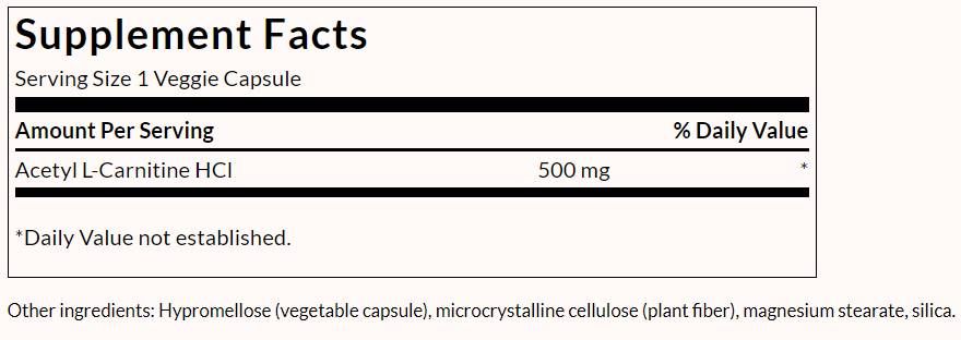 Acetil L -karnitin 500 mg - 240 kapsul